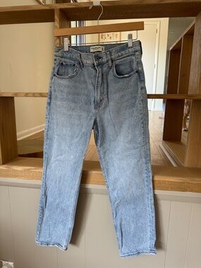 Abercrombie ankle straight ultra high rise jean